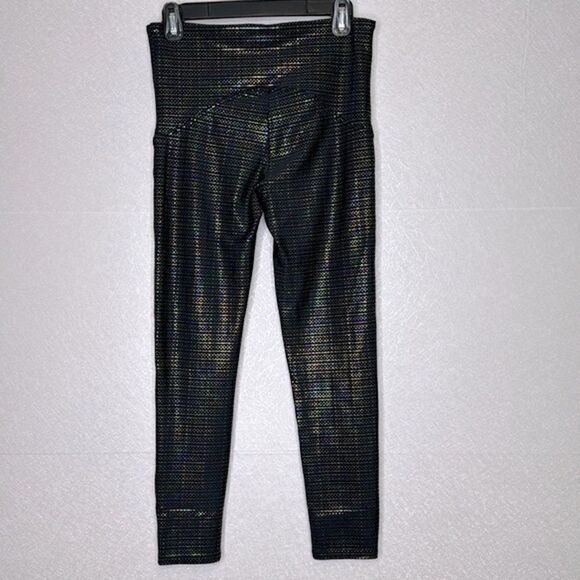 Spanx Booty Boost Metallic Mist Rainbow 7/8 Leggings L - Picture 3 of 5